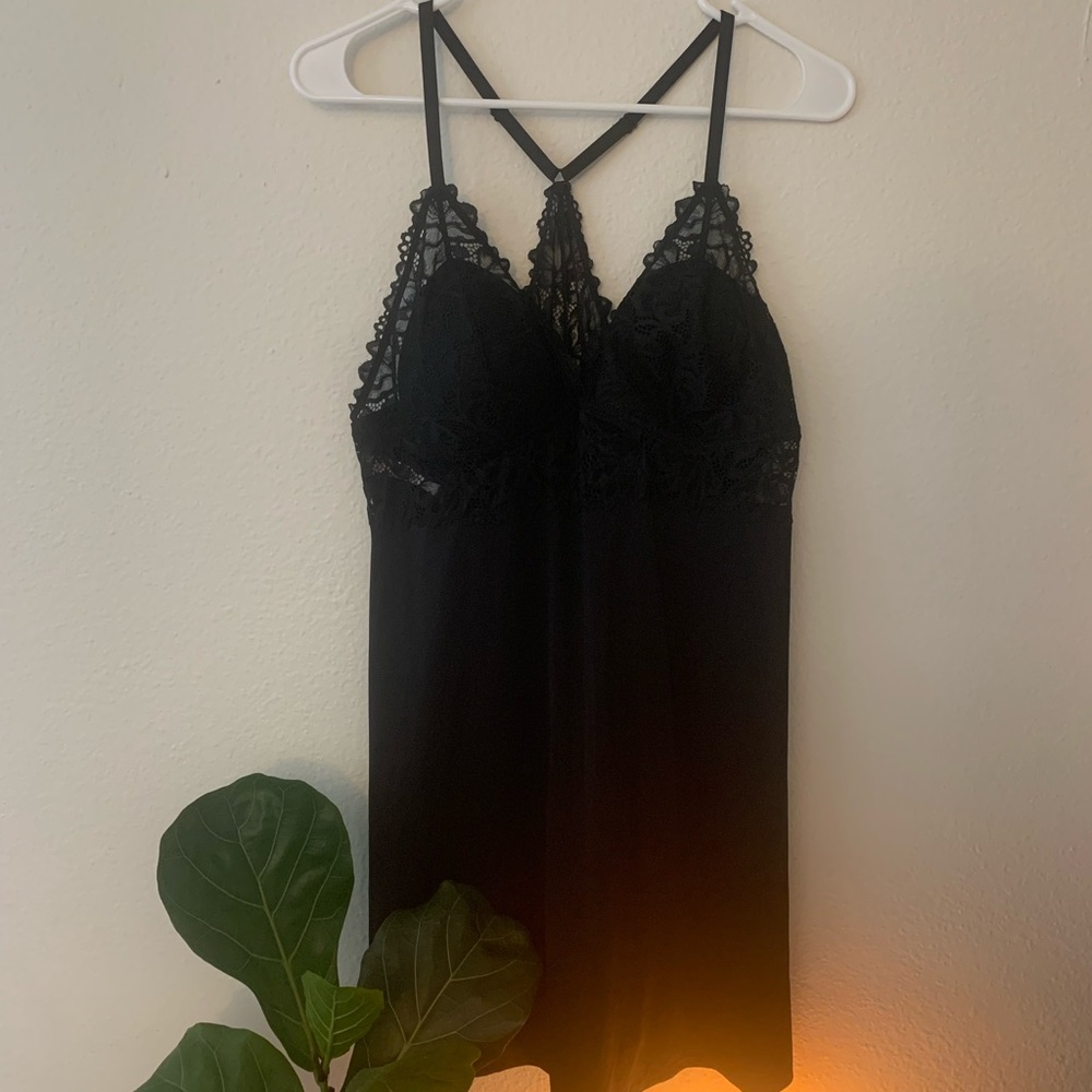 Black lacy lingerie
